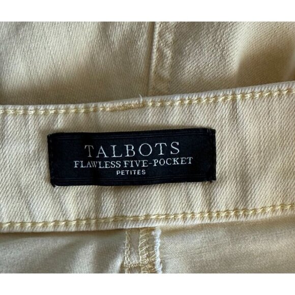 Talbots Womens Yellow Boyfriend Jean Short 10P Folded Hem Flawless 5 Pocket - Picture 7 of 9